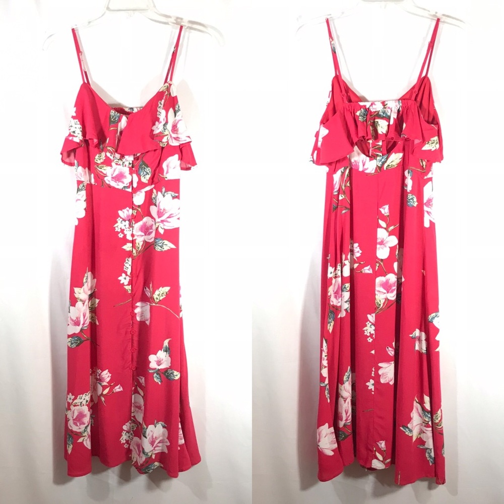 Band of Gypsies Button Front Keyhole Back Dress